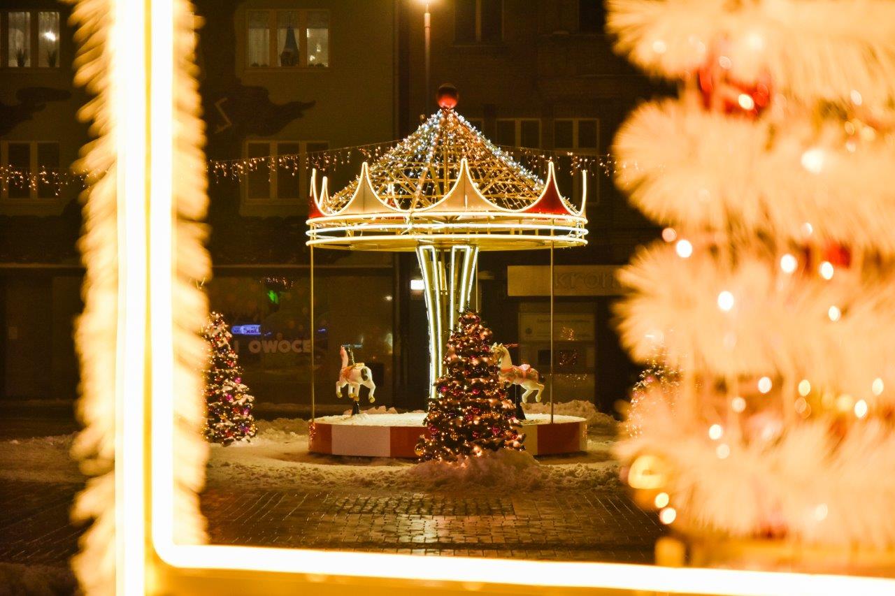 Weihnachtsdekorationen für die Stadt Bytom