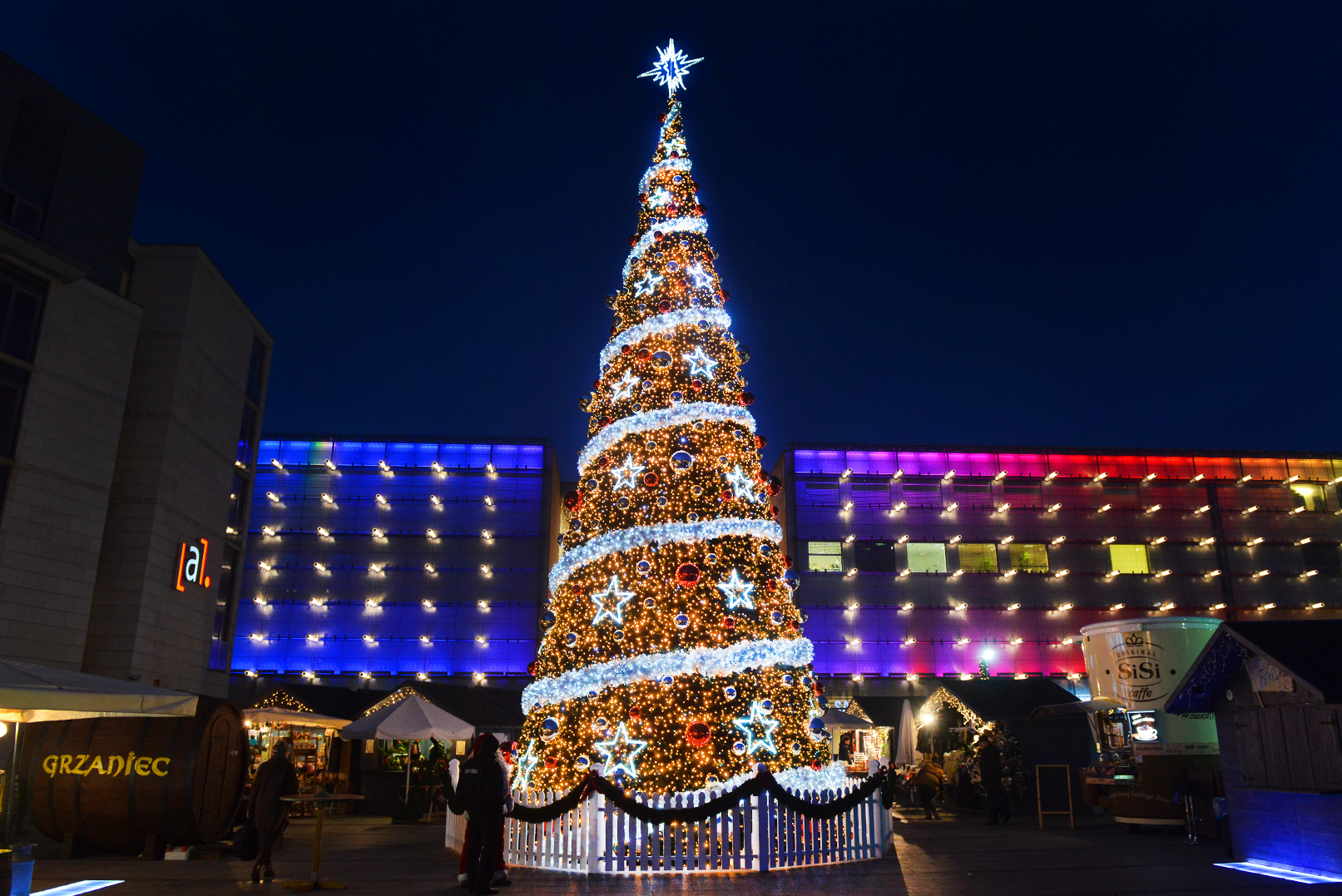 Riesiger Weihnachtsbaum für Galeria Krakowska